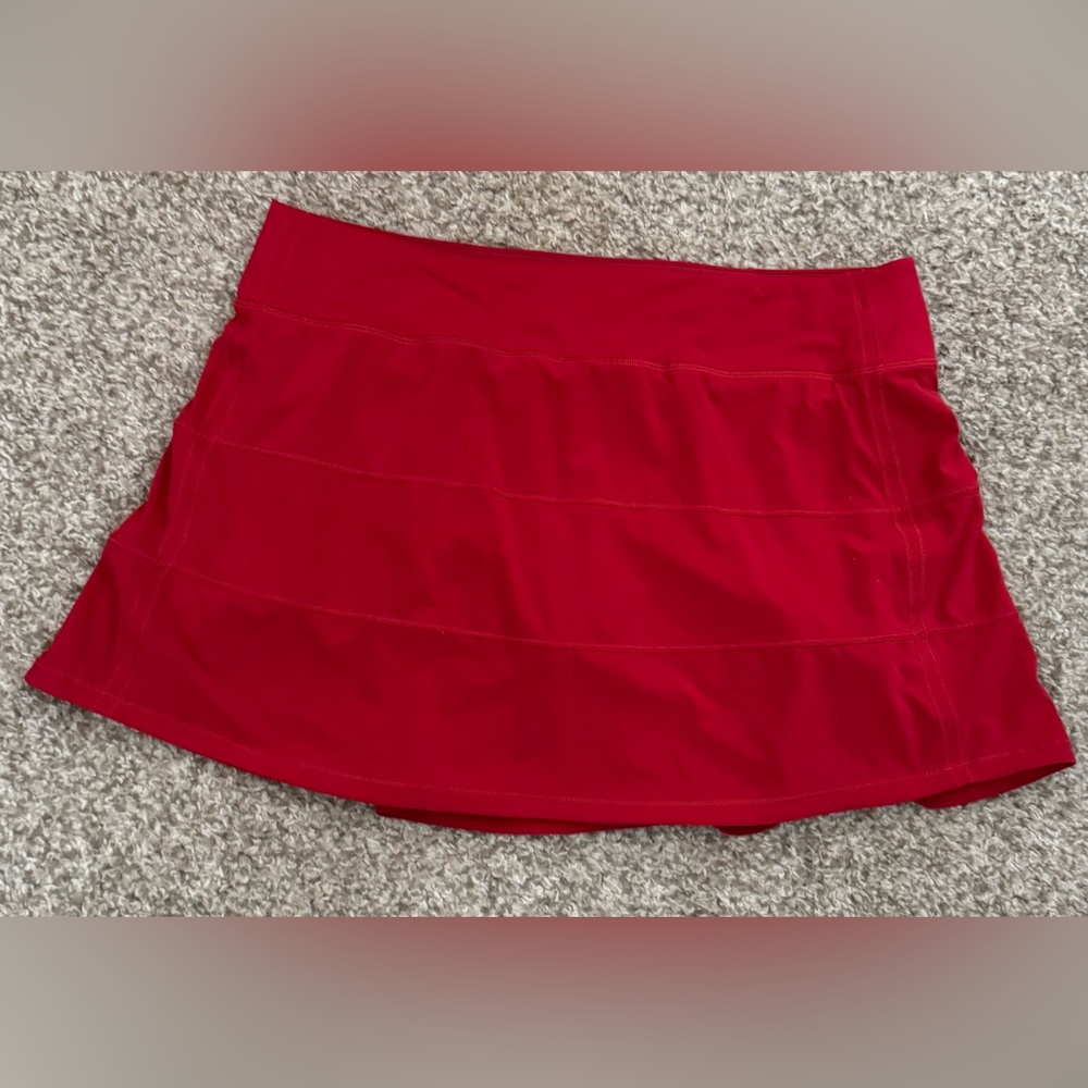 LULULEMON Red PACE RIVAL SKIRT Size 10